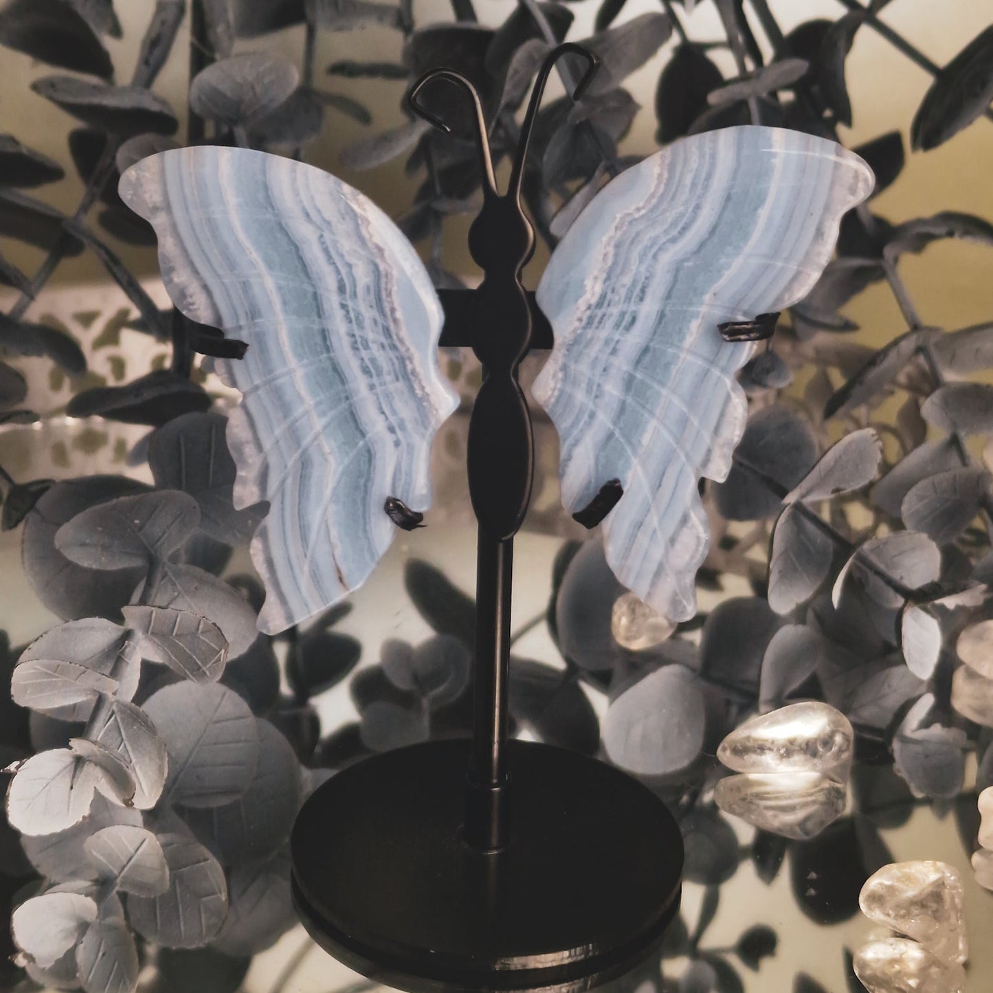 Schmetterling aus Blue Lace Achat
