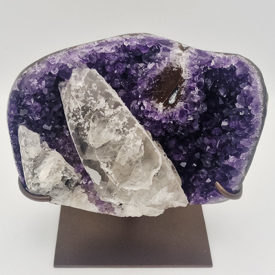 Amethyst - Calcit mit suger Coating