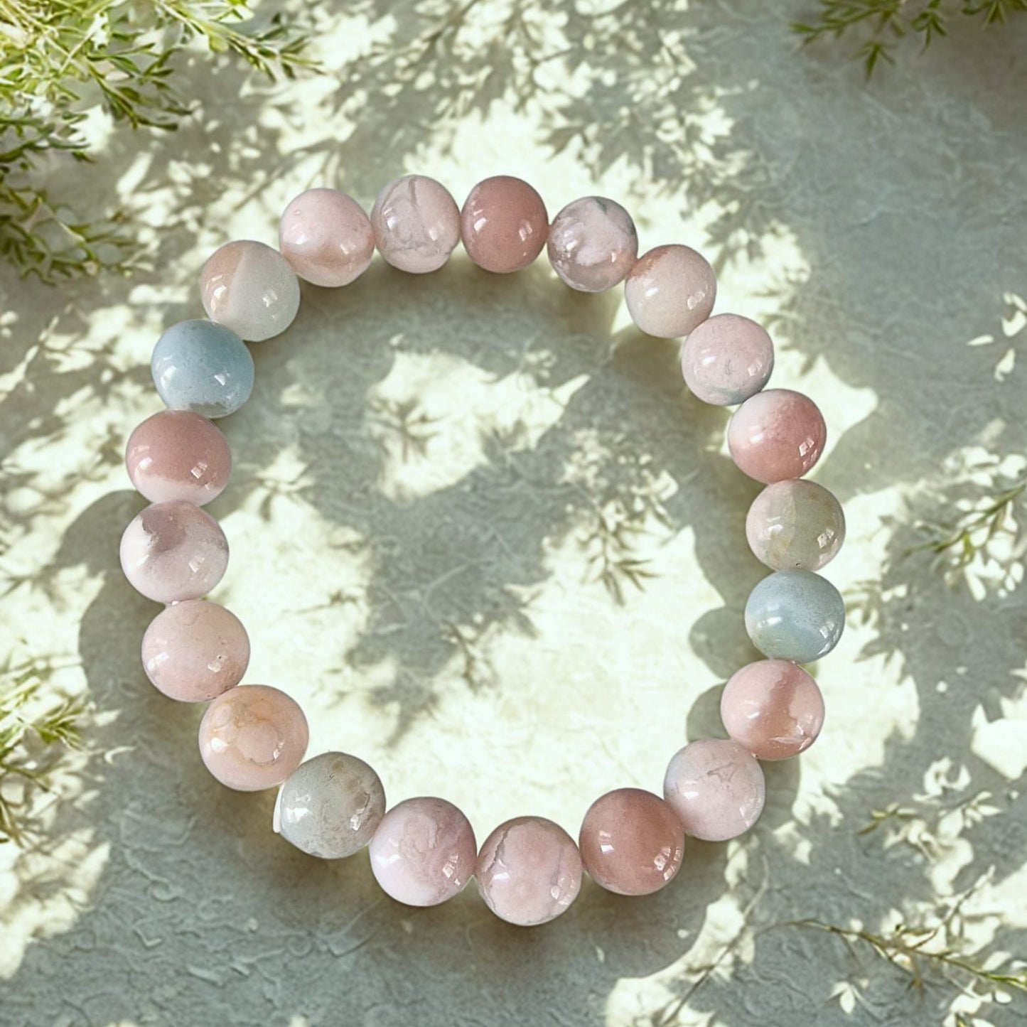 Blumenachat Kugelarmband