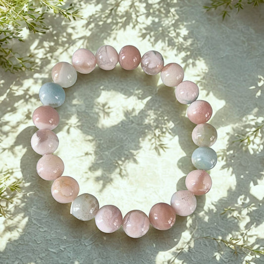 Blumenachat Kugelarmband