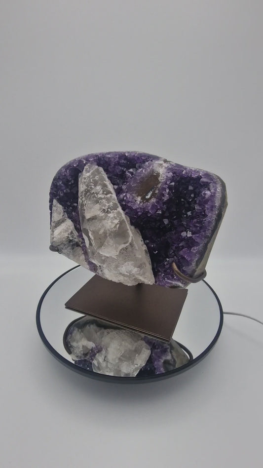 Amethyst - Calcit mit suger Coating